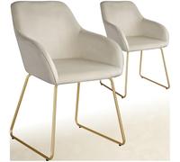 Sedia sala da pranzo salotto effetto velluto imbottita 120 kg struttura a slitta