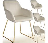 Sedia sala da pranzo salotto effetto velluto imbottita 120 kg struttura a slitta