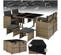 TecTake 403735 set mobili da esterno Marrone