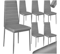TecTake Set di sedie per sala da pranzo 41x45x98,5cm - disponibile in diversi colori e quantità - (6x Grigio | No. 401851)