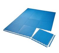 TecTake Set di tappetini di Protezione Tappetino da Fitness | Antiscivolo, antimacchia | Sistema ad Incastro ampliabile - Disponibile in Diverse quantità i Modelli Differenti (12x Blu | No. 402654)