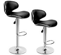 TecTake Sgabelli da bar moderni sgabello design cucina sedia regolabile - modelli differenti - (2x "Bassi" | no. 402080)