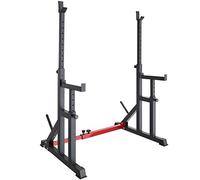 tectake® Squat Rack Regolabile, Supporto Bilanciere con Gomma, Struttura in Acciaio Stabile, Rastrelliera Pesi, Power Rack Compatto, Panca Squat da Allenamento