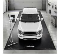 tectake® Tappetino per Pavimento Garage Antiscivolo, 2,6x6,7 m, Tappeto Gomma Impermeabile, Protettivo, Raccolta Olio, Neve e Fango, Spatola Estensibile e Bordi Rialzati, Officina e Garage Moto e Auto