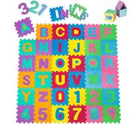 Tappetino Tappeto Puzzle Lettere Gomma Schiuma EVA Set 86 Pezzi Gioco Bambino