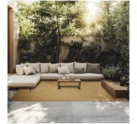 tectake® Tappeto Intrecciato, Tappeto Salotto, Ideale per Interni ed Esterni, Tappeto Soggiorno Stile Boho-Chic, Tappeto Moderno Resistente alle Intemperie - Effetto Juta, 200x290 cm