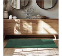 tectake® Tappeto Salotto, Tappeto Pelo Corto, Tappeto Salotto Design Elegante, Tappeto Lavabile in Lavatrice, Ideale per Sala da Pranzo, Camera da Letto e Studio - Verde, 80 x 150 cm