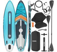 tectake® Tavola Sup Gonfiabile 2 in 1, Antiscivolo, Sedile Kayak, 200 kg