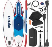 tectake® Tavola Sup Gonfiabile 2 in 1, Antiscivolo, Sedile Kayak, 200 kg