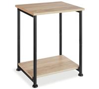 tectake 801127 Tavolino Yonkers, 2 Ripiani, Piedi in plastica regolabili in altezza