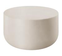 tectake® Tavolino Rotondo Design Elegante, 80x39,5 cm, Tavolo per Esterno e Interno, Tavolo da Giardino Resistente Agenti Atmosferici, Tavolino da Caffè Antiscivolo e Bar, Design Minimalista - Bianco