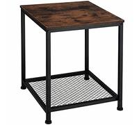 tectake 800917 Tavolino Derby, Tavolino funzionale in design arioso e leggero industrial, Montaggio semplice e rapido (Industriale Scuro)