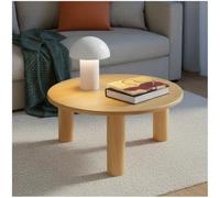 TecTake® Tavolino salotto in legno rotondo, gambe in legno massiccio, piano in MDF, design moderno elegante, comodino piccolo, tavolo per salotto, camera da letto, supporto per fiori - Ø 80 x 35,5 cm