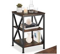 tectake 800940 Tavolino Nottingham, Ripiano di grande stile, Utilizzabile in modo versatile (industrial scuro)