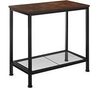 tectake 800945 Tavolino Filton, Due grandi ripiani, Montaggio semplice (industrial scuro)