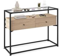 TecTake® Tavolo Consolle Ingresso, con 2 Cassetti, Consolle Dietro Divano, Tavolo Salvaspazio, Tavolino Ingresso, Mobile Entrata Moderno - 101,5x41,5x80,5 cm, Industriale Chiaro