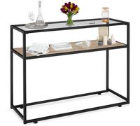 tectake® Tavolo Consolle Ingresso, Consolle Dietro Divano, Tavolo Salvaspazio, Tavolino Ingresso, Mobile Entrata Moderno - 100 x 41 x 80,5 cm, Industriale Chiaro