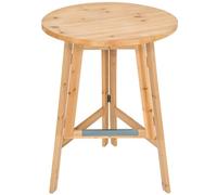 TecTake® Tavolo da Bistrot in Legno Massello, Struttura Robusta, Tavolo Pieghevole, Altezza Ottimale, Tavolo Rotondo, Tavolo da Giardino, Tavolo da Esterno