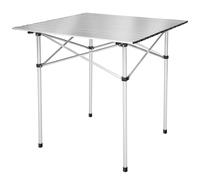 TecTake® Tavolo da Campeggio Pieghevole, Telaio in Alluminio, Tavolo Salvaspazio con Pratica Borsa da Trasporto, Resistente alle Intemperie, 70x70x70 cm - Grigio