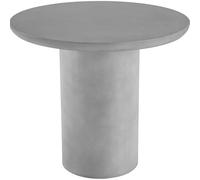 tectake® Tavolo da Giardino Rotondo in Ossido di Magnesio, Resistente Intemperie, Protezione Antiscivolo, Massima Stabilità, Tavolino Salotto, Tavolino da Balcone - Grigio Calcestruzzo - 86,5x75,5 cm
