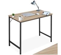 Scrivania Lineare in Stile Industriale Minimalistico Tavolo da Salotto Mobile