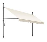 tectake® Tenda da Sole a Morsetto con Manovella, Altezza e Inclinazione Regolabile, Telo Impermeabile e Resistente ai Raggi UV, Ideale per Balcone e Terrazzo, 400x180cm - Beige
