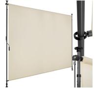 tectake® tenda da sole per esterno verticale, tende da sole per esterno frangivista balcone senza fori, con manovella, poliestere opaco, protezione UV, aste telescopiche - 200 x 310 cm, Beige