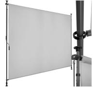 tectake® tenda da sole per esterno verticale, tende da sole per esterno frangivista balcone senza fori, con manovella, poliestere opaco, protezione UV, aste telescopiche - 200 x 310 cm, Grigio Chiaro