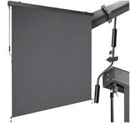tectake® tenda da sole verticale a rullo, con manovella, protezione UV, impermeabile, resistente al vento, frangivista balcone, terrazzo, fissaggio a parete, privacy - Nero, 180 x 250 cm