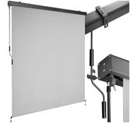 tectake® tenda da sole verticale a rullo, con manovella, protezione UV, impermeabile, resistente al vento, frangivista balcone, terrazzo, fissaggio a parete, privacy - Grigio Chiaro, 160 x 250 cm