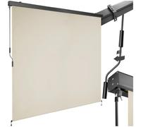 tectake® tenda da sole verticale a rullo, con manovella, protezione UV, impermeabile resistente al vento, frangivista balcone, terrazzo, fissaggio a parete, privacy - Beige, 200 x 250 cm