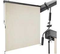 tectake® tenda da sole verticale a rullo, con manovella, protezione UV, impermeabile, resistente al vento, frangivista balcone, terrazzo, fissaggio a parete, privacy - Beige, 180 x 250 cm
