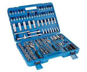 TecTake Valigetta chiavi a cricchetto assortimento attrezzi 171 pezzi bussola | Attacco misto 1/4", 3/8" e 1/2"