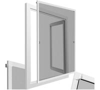 tectake® Zanzariera per Telai di Finestre, Telaio in Alluminio, Zanzariera Finestra Resistente ai Raggi UV e alle Intemperie, Trasparente alla Luce e Permeabile all’Aria, 100x120cm - Bianco