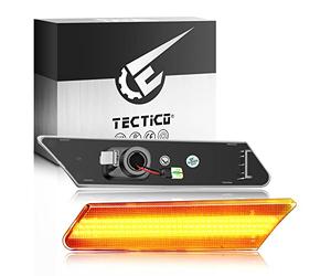 TECTICO indicatori di direzione,freccia auto,Indicatori di direzione laterali ambra 12V SMD con funzione dinamica Compatibile con Por-sche 997 Carrera Turbo GT3 GT2 / 987 Boxster Cayman,2 pezzi
