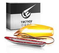 TECTICO indicatori di direzione,freccia auto,Indicatori di direzione laterali ambra 18 SMD con funzione dinamica Compatibile con tutte le auto moto DC 12V,2 pezzi