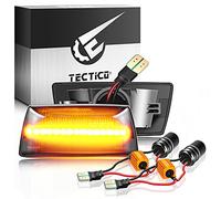 TECTICO indicatori di direzionelaterali ambra,freccia auto 18 SMD con funzione dinamica Compatibile con Opel Astra H Zafira B Corsa D Insignia A Meriva B Adam Cruze, 2 pezzi