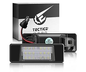 TECTICO LED Luci targa auto Lampada targa E-Mark ECE Bianco puro 6000K Canbus Nessun errore Compatibile con Nissan X-Trail T30 T31 Qashqai J10 J11 P12 R51 Juke F15,2 pezzi