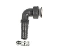 tecuro Bocchetta di collegamento per dispositivi a 90° 1 pollice ÜWM x beccuccio 19-23 mm o 3/4" AG, extra lungo, per sifone per lavello, REZYKLAT