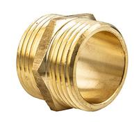 tecuro Doppio nipplo su entrambi i lati, filettatura esterna G 1/4", ottone bianco CW617N secondo il regolamento dell'acqua potabile 50930-6, pressato a caldo