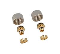 tecuro MS raccordo a morsetto per tubo composito in plastica e alluminio Ø 14 x 2,0 mm, set da 2