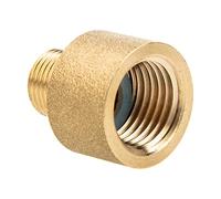 tecuro Prolunga di riduzione in ottone 1/8 x 1/4 pollici guarnizione piatta con guarnizione EPDM per installazione sanitaria