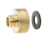 tecuro Prolunga di riduzione in ottone 3/8 x 3/4 pollici con guarnizione EPDM per installazione sanitaria