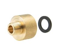 tecuro, prolunga riduttrice in ottone 1/4 x 1/2 pollici con guarnizione piatta EPDM per installazione sanitaria