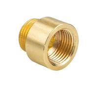 tecuro Prolunga rubinetto 1/2 pollici x 15 mm - secondo il regolamento dell'acqua potabile 50930-6, secondo DIN 3523, ottone CW 617 N bianco