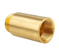 tecuro Prolunga rubinetto 1/2 pollici x 25 mm - secondo il regolamento dell'acqua potabile 50930-6, secondo DIN 3523, ottone CW 617 N bianco