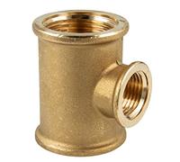 tecuro Raccordo a T su tutti i lati con filettatura interna Rp 3/4 x 1/2 x 3/4", MS-blank CW617N