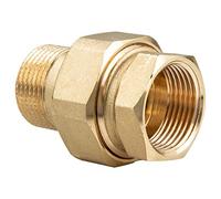 tecuro Raccordo a vite dritto, IG x AG | 1 1/4 (5/4) pollici | guarnizione conica (con O-ring) | ottone bianco CW617N secondo il regolamento dell'acqua potabile 50930-6 | pressione massima di