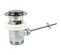 tecuro - Scarico eccentrico per lavabo, cromato/sabbiato