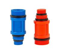 tecuro Tappi universali per costruzione - Tappi di pressione per 3/8 - 1/2 e 3/4 pollici - Confezione doppia in plastica, 1 x blu/rosso